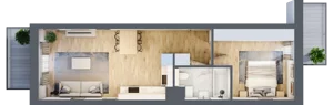 3 pokoje, apartament 62,76 m², piętro 1, oferta nr C3, Maratońska 49, Łódź, Polesie, Retkinia, ul. Maratońska 49