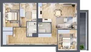4 pokoje, mieszkanie 81,35 m², parter, oferta nr I.0.1, Pryncypalna 66, Łódź, Górna, Chojny, ul. Pryncypalna 66