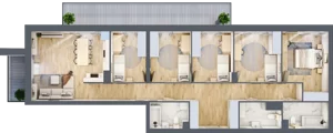 6 pokoi, mieszkanie 121,13 m², piętro 3, oferta nr II.3.8, Pryncypalna 66, Łódź, Górna, Chojny, ul. Pryncypalna 66