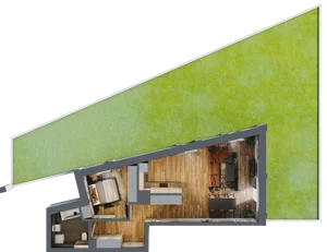2 pokoje, apartament 63,90 m², parter, oferta nr 130, Folwark Scheiblera, Łódź, Widzew, ul. Tymienieckiego 33A