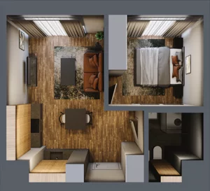 2 pokoje, apartament 33,11 m², piętro 5, oferta nr 236, Folwark Scheiblera, Łódź, Widzew, ul. Tymienieckiego 33A