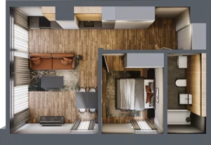 2 pokoje, apartament 43,99 m², piętro 5, oferta nr 234, Folwark Scheiblera, Łódź, Widzew, ul. Tymienieckiego 33A