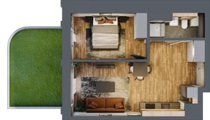 2 pokoje, apartament 39,00 m², piętro 2, oferta nr 158, Folwark Scheiblera, Łódź, Widzew, ul. Tymienieckiego 33A