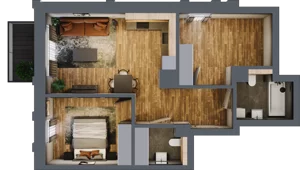2 pokoje, apartament 57,64 m², piętro 2, oferta nr 204, Folwark Scheiblera, Łódź, Widzew, ul. Tymienieckiego 33A