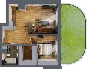 2 pokoje, apartament 56,25 m², parter, oferta nr 7, Folwark Scheiblera, Łódź, Widzew, ul. Tymienieckiego 33A