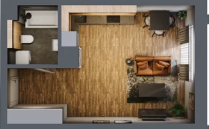 1 pokój, apartament 34,03 m², piętro 2, oferta nr 152, Folwark Scheiblera, Łódź, Widzew, ul. Tymienieckiego 33A