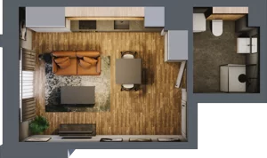 1 pokój, apartament 25,84 m², piętro 2, oferta nr 94, Folwark Scheiblera, Łódź, Widzew, ul. Tymienieckiego 33A