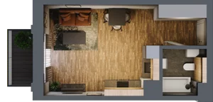 1 pokój, apartament 29,93 m², piętro 2, oferta nr 21, Folwark Scheiblera, Łódź, Widzew, ul. Tymienieckiego 33A