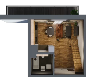 2 pokoje, apartament 45,67 m², piętro 4, oferta nr 35, Folwark Scheiblera, Łódź, Widzew, ul. Tymienieckiego 33A