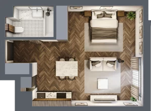 1 pokój, apartament 38,70 m², piętro 1, oferta nr 6, Srebrna 5, Warszawa, Wola, Mirów, ul. Srebrna 5