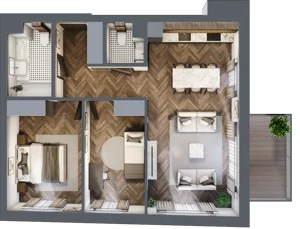 3 pokoje, apartament 63,84 m², piętro 1, oferta nr 9, Srebrna 5, Warszawa, Wola, Mirów, ul. Srebrna 5