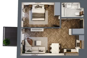 2 pokoje, apartament 42,34 m², piętro 1, oferta nr 10, Srebrna 5, Warszawa, Wola, Mirów, ul. Srebrna 5