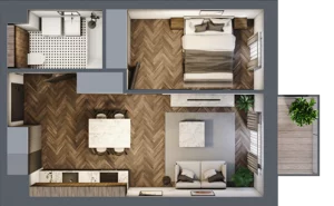 2 pokoje, apartament 38,90 m², piętro 2, oferta nr A/4/2.3, Smardzewska 8, Poznań, Grunwald, Grunwald Południe, ul. Smardzewska 8