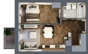 2 pokoje, apartament 39,05 m², piętro 3, oferta nr A/4/3.6, Smardzewska 8, Poznań, Grunwald, Grunwald Południe, ul. Smardzewska 8