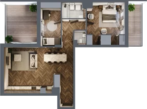 3 pokoje, apartament 80,01 m², piętro 5, oferta nr A/2/5.4, Smardzewska 8, Poznań, Grunwald, Grunwald Południe, ul. Smardzewska 8