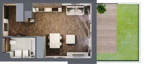 1 pokój, apartament 33,03 m², parter, oferta nr A/3/0.2, Smardzewska 8, Poznań, Grunwald, Grunwald Południe, ul. Smardzewska 8