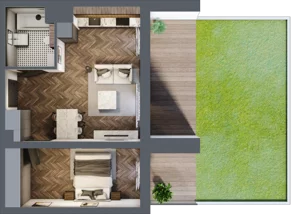 2 pokoje, mieszkanie 41,69 m², piętro 2, oferta nr A/4/2.2, Smardzewska 8, Poznań, Grunwald, Grunwald Południe, ul. Smardzewska 8