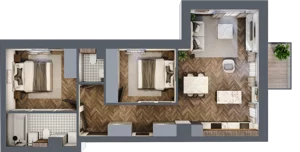 3 pokoje, apartament 65,92 m², piętro 1, oferta nr A/4/1.4, Smardzewska 8, Poznań, Grunwald, Grunwald Południe, ul. Smardzewska 8