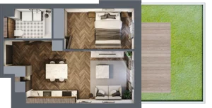 2 pokoje, apartament 37,78 m², parter, oferta nr A/1/0.4, Smardzewska 8, Poznań, Grunwald, Grunwald Południe, ul. Smardzewska 8