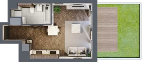 1 pokój, apartament 29,53 m², parter, oferta nr A/1/0.3, Smardzewska 8, Poznań, Grunwald, Grunwald Południe, ul. Smardzewska 8