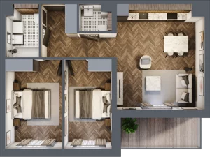 3 pokoje, mieszkanie 62,82 m², piętro 1, oferta nr A/2/1.3, Smardzewska 8, Poznań, Grunwald, Grunwald Południe, ul. Smardzewska 8