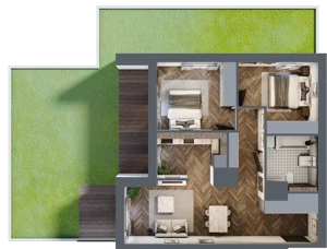3 pokoje, apartament 64,81 m², parter, oferta nr A/2/0.6, Smardzewska 8, Poznań, Grunwald, Grunwald Południe, ul. Smardzewska 8