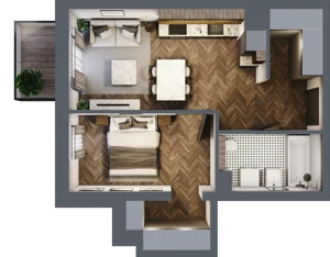2 pokoje, apartament 42,33 m², piętro 3, oferta nr A/4/3.5, Smardzewska 8, Poznań, Grunwald, Grunwald Południe, ul. Smardzewska 8