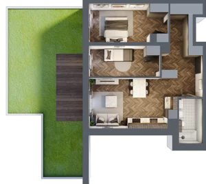 3 pokoje, mieszkanie 58,22 m², parter, oferta nr A/4/0.5, Smardzewska 8, Poznań, Grunwald, Grunwald Południe, ul. Smardzewska 8