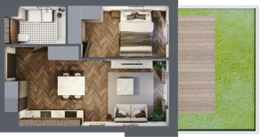 2 pokoje, apartament 38,85 m², parter, oferta nr A/4/0.3, Smardzewska 8, Poznań, Grunwald, Grunwald Południe, ul. Smardzewska 8