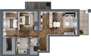 3 pokoje, apartament 77,15 m², piętro 1, oferta nr B/1/4, Smardzewska 8, Poznań, Grunwald, Grunwald Południe, ul. Smardzewska 8