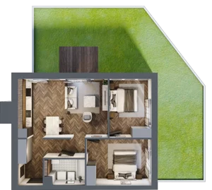 3 pokoje, apartament 59,78 m², parter, oferta nr B/0/3, Smardzewska 8, Poznań, Grunwald, Grunwald Południe, ul. Smardzewska 8