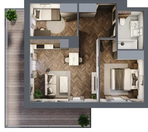 3 pokoje, apartament 49,91 m², piętro 1, oferta nr A.10, Premiera Bemowo, Warszawa, Bemowo, Chrzanów, ul. Coopera 5-7