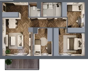4 pokoje, apartament 67,50 m², piętro 1, oferta nr A.7, Premiera Bemowo, Warszawa, Bemowo, Chrzanów, ul. Coopera 5-7