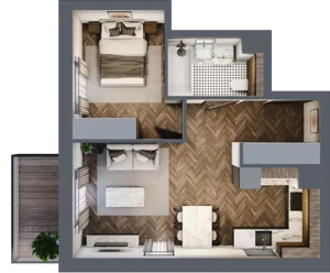 2 pokoje, apartament 40,95 m², piętro 2, oferta nr A.18, Premiera Bemowo, Warszawa, Bemowo, Chrzanów, ul. Coopera 5-7