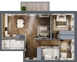 3 pokoje, apartament 68,05 m², piętro 1, oferta nr A.6, Premiera Bemowo, Warszawa, Bemowo, Chrzanów, ul. Coopera 5-7