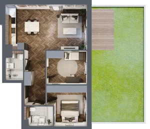 3 pokoje, apartament 65,11 m², piętro 1, oferta nr D.9, Premiera Bemowo, Warszawa, Bemowo, Chrzanów, ul. Coopera 5-7