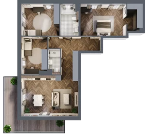 4 pokoje, apartament 95,73 m², piętro 1, oferta nr C.10, Premiera Bemowo, Warszawa, Bemowo, Chrzanów, ul. Coopera 5-7