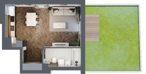 1 pokój, apartament 36,79 m², parter, oferta nr D.4, Premiera Bemowo, Warszawa, Bemowo, Chrzanów, ul. Coopera 5-7