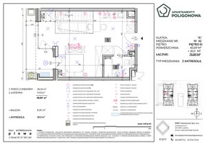 4 pokoje, mieszkanie 70,89 m², piętro 3, oferta nr 42, Apartamenty Poligonowa 4, Lublin, Sławin, ul. Poligonowa