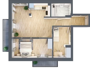 3 pokoje, mieszkanie 53,20 m², piętro 1, oferta nr 2, Kamienica przy ul. Starodomaszowskiej, Kielce, Centrum, ul. Starodomaszowska 38