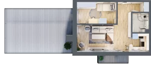 2 pokoje, mieszkanie 40,50 m², piętro 2, oferta nr 9, Kamienica przy ul. Starodomaszowskiej, Kielce, Centrum, ul. Starodomaszowska 38