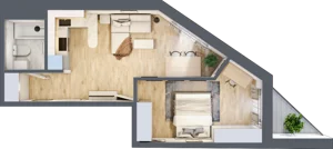 2 pokoje, mieszkanie 40,00 m², piętro 3, oferta nr 19, Kamienica przy ul. Starodomaszowskiej, Kielce, Centrum, ul. Starodomaszowska 38