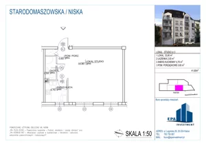 Lokal użytkowy 41,60 m², oferta nr L3, Kamienica przy ul. Starodomaszowskiej - lokale użytkowe, Kielce, Centrum, ul. Starodomaszowska 38