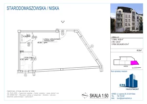 Lokal użytkowy 49,50 m², oferta nr L4, Kamienica przy ul. Starodomaszowskiej - lokale użytkowe, Kielce, Centrum, ul. Starodomaszowska 38