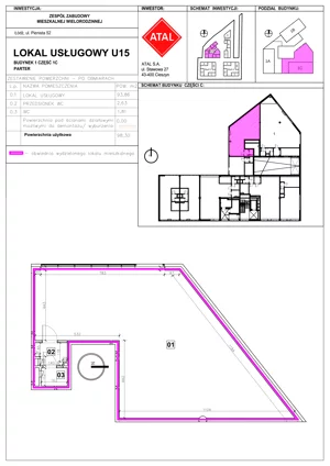 Lokal użytkowy 98,30 m², oferta nr 7, Nowe Miasto Polesie III - lokale usługowe, Łódź, Polesie, Lublinek-Pienista, ul. Pienista