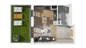 1 pokój, mieszkanie 29,52 m², piętro 2, oferta nr A1.2.11, ATAL Ruczaj, Kraków, Łagiewniki-Borek Fałęcki, Borek Fałęcki, ul. Obozowa