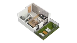 1 pokój, mieszkanie 29,52 m², piętro 2, oferta nr A1.2.11, ATAL Ruczaj, Kraków, Łagiewniki-Borek Fałęcki, Borek Fałęcki, ul. Obozowa