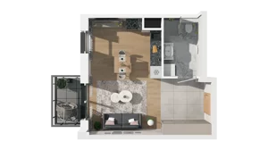 1 pokój, mieszkanie 29,52 m², piętro 2, oferta nr A1.2.11, ATAL Ruczaj, Kraków, Łagiewniki-Borek Fałęcki, Borek Fałęcki, ul. Obozowa