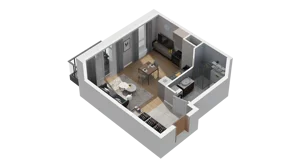 1 pokój, mieszkanie 29,52 m², piętro 2, oferta nr A1.2.11, ATAL Ruczaj, Kraków, Łagiewniki-Borek Fałęcki, Borek Fałęcki, ul. Obozowa