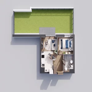 1 pokój, mieszkanie 33,50 m², parter, oferta nr A2.0.93, ATAL Floriana, Szczecin, Śródmieście, Łasztownia, św. Floriana